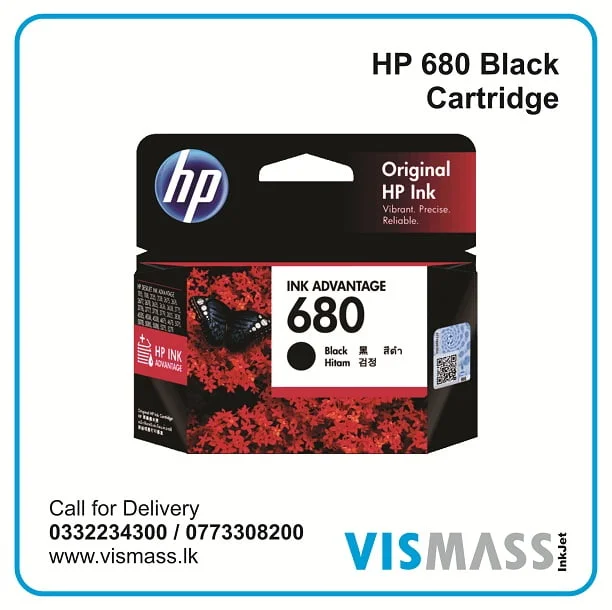 HP 680 Black Original Ink Advantage Cartridge