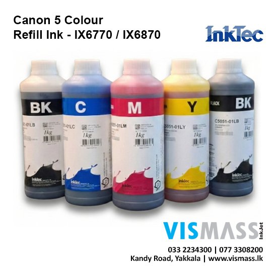 1 leter ink bottle for canon IX6770 and IX6870 printers